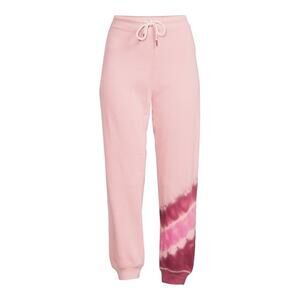 Time and Tru Pink Tie Dye Striped Basic Coordinating Joggers